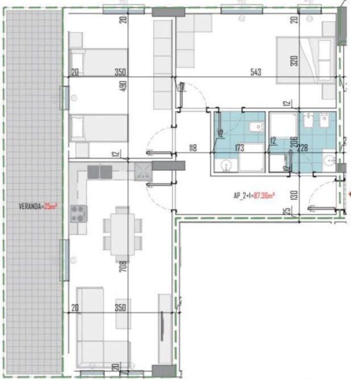 🌇Shitet apartament 2+1+2 ne Paskuqan, Sip:104.44 m²🗝️
