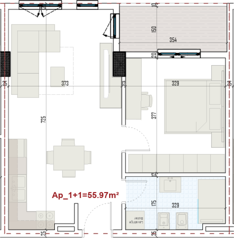 Ekskluzive! Apartament 1+1 dh 2+1 ne Shitje Paskuqan