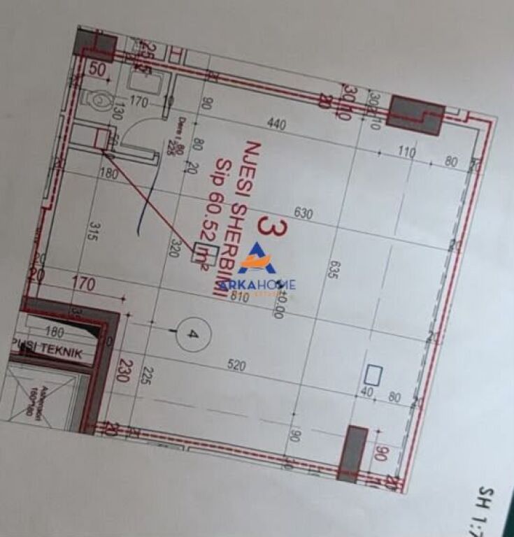 SERVICE UNIT FOR SALE 68 M2 "PJETER BOGDANI STREET, ASTIR" 218000 EURO