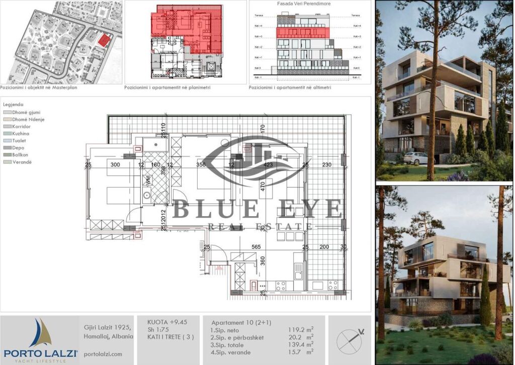 SHITET APARTAMENT 2+1 – PORTO LALZI | NEXT TO VALA MAR PREMIUM!