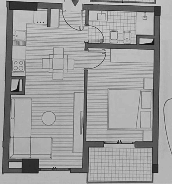 Shitet apartament 1+1 tek Rruga 5-Maji