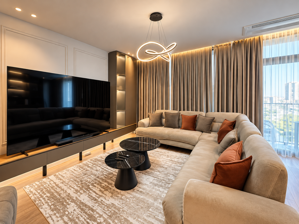 Jepet me qira apartament 2+1+2 tek Lake View Residence