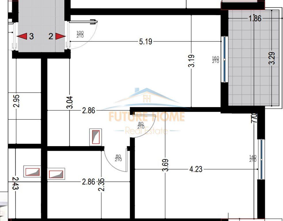 Shitet, Apartament 1+1, Golem. 95,000 €