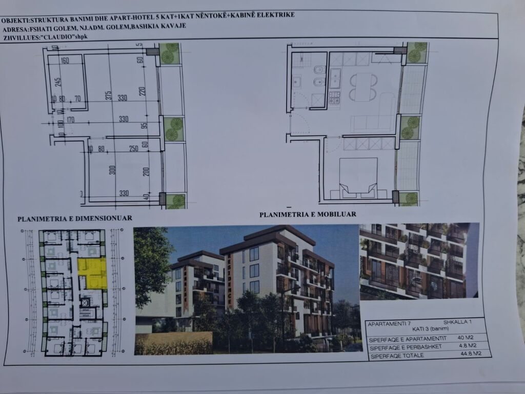 Appartamento 1+1 in Vendita a Malin e Robit, Durrës !