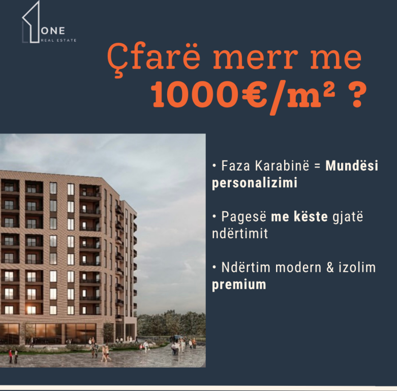 2+1 for sale 1000€/m2