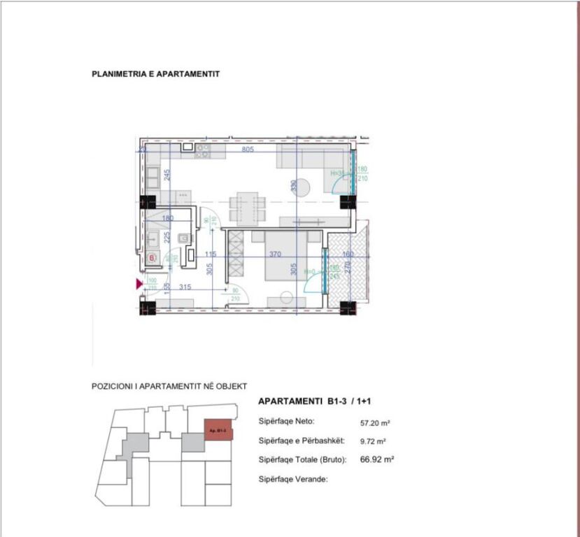 SHITET APARTAMENT 1+1 Qender Babrru