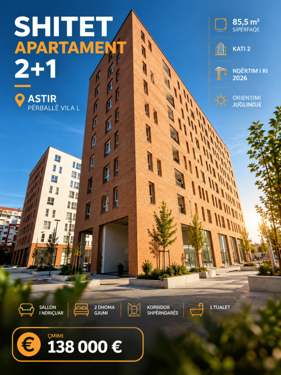 🏡🔥 FOR SALE APARTMENT 2+1 | ASTIR, TIRANA