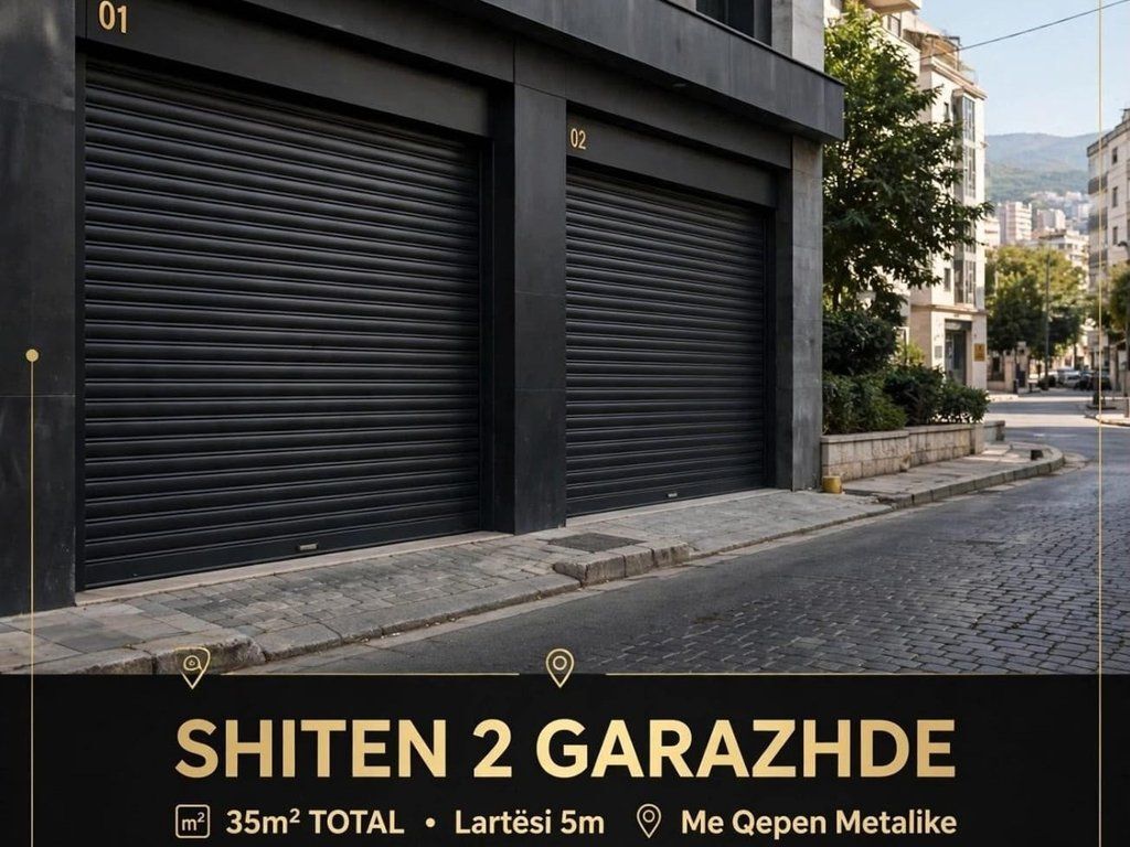 FOR SALE 2 GARAGES – NEAR THE PROSECUTOR'S OFFICE, TIRANA 6,500,000 Lekë 🚗
