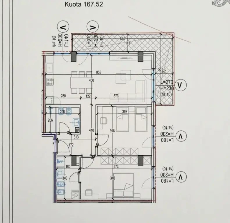 Shitet apartament 2+1+2 tek Rezidenca Kodra e Diellit 2 .