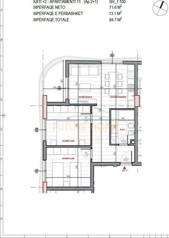 For sale, Apartment 2+1, Puls Residence, Dibra Street.