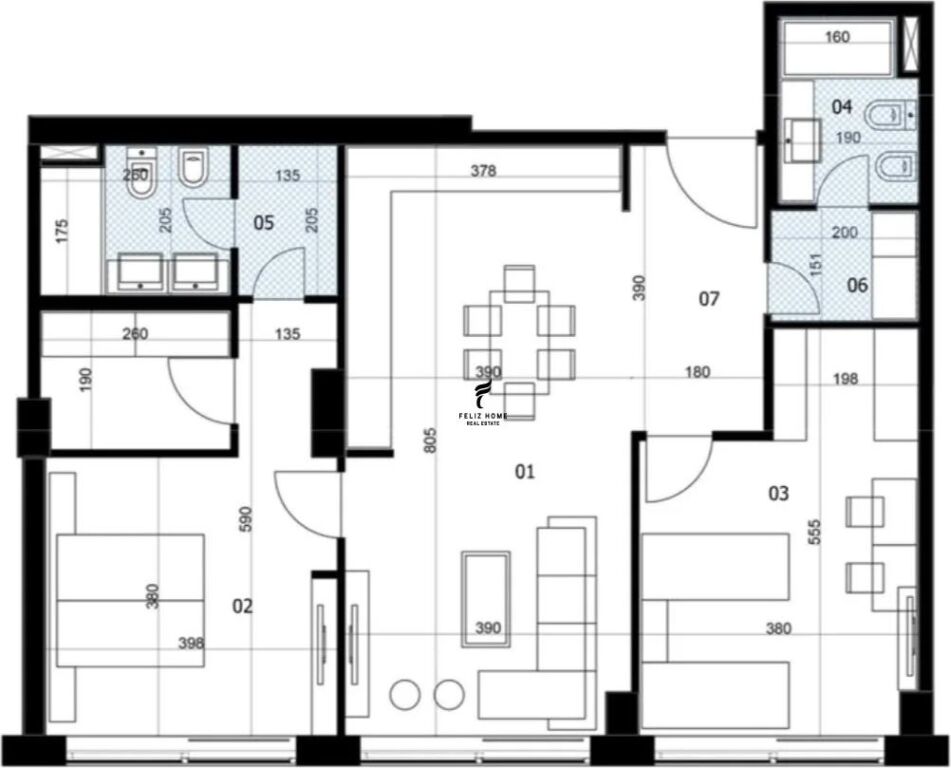 2+1+2 APARTMENT FOR SALE DOWNTOWN ONE ELBASANIT STREET 671.040 EURO FH-98361