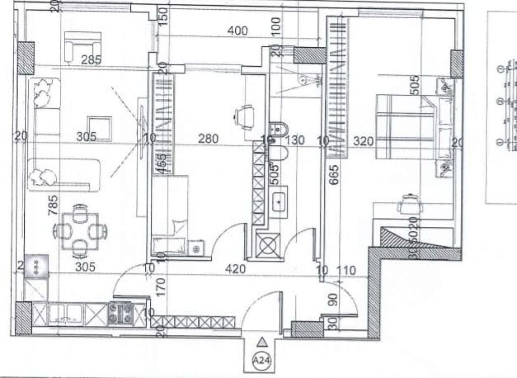 Shitet Apartament 2+1+2 ne Kamez 87,300 euro