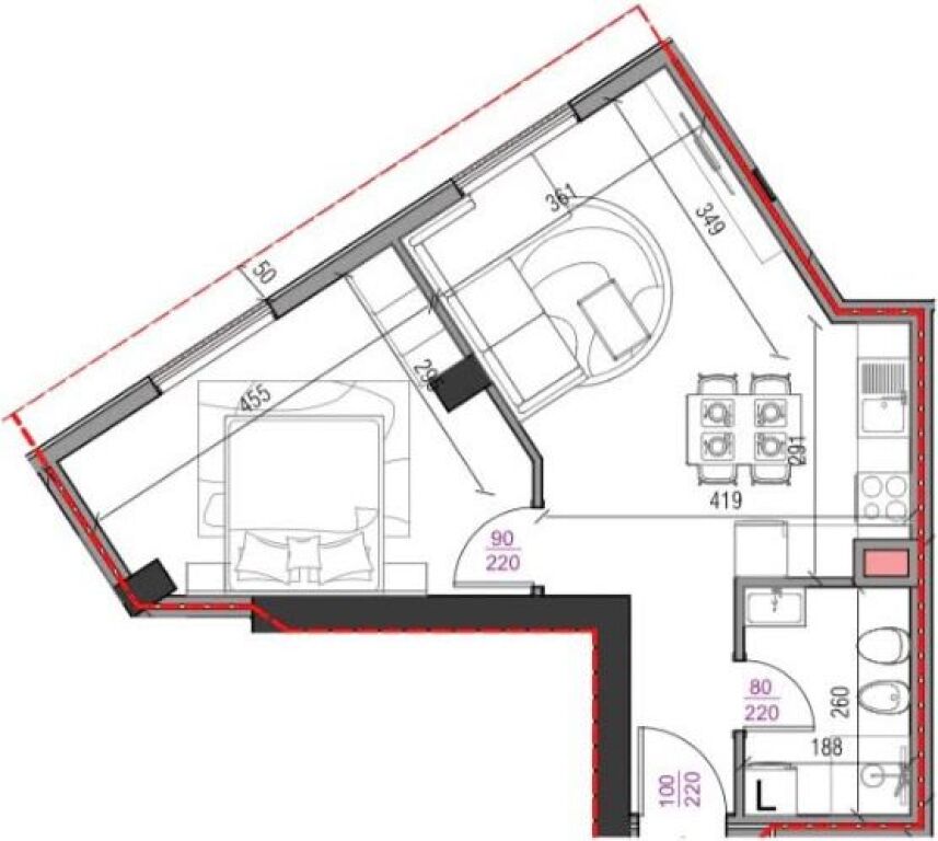 1+1 apartment for sale Aluna 4 Paskuqan