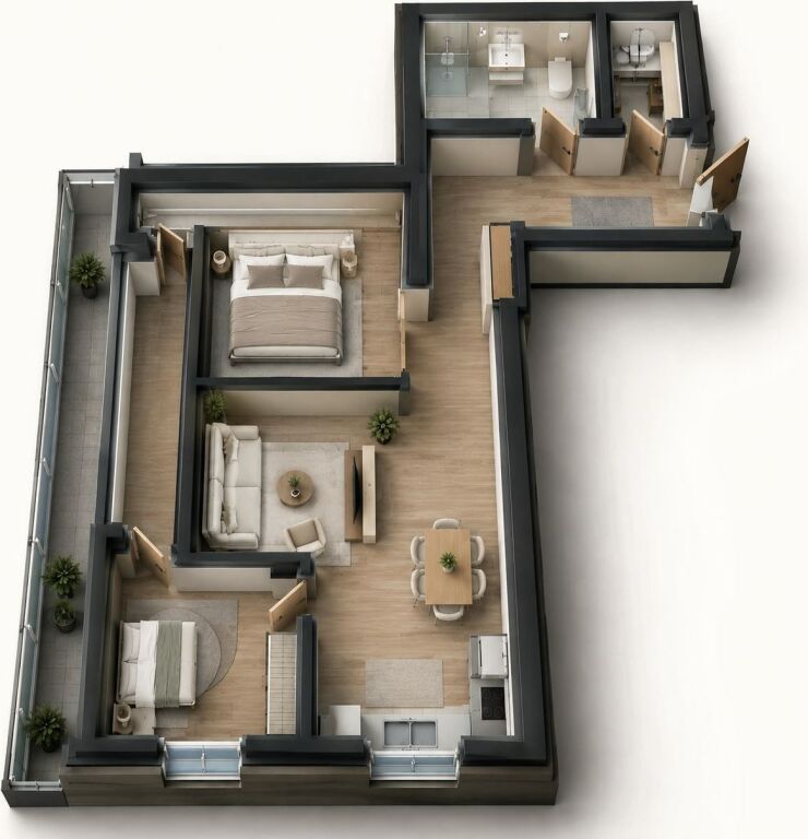 SHITET: 2+1+1 Depo📍Astir - Rezidenca Astir 2 - 115,000€ - KT.10 - SP.105m² - Faze Karabinaje🏗 - Dorezohet 2029 || Investoni sot, Perfitoni neser