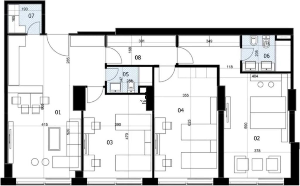3+1+2 APARTMENT FOR SALE DOWNTOWN ONE ELBASAN STREET 884.640 EURO FH-98369