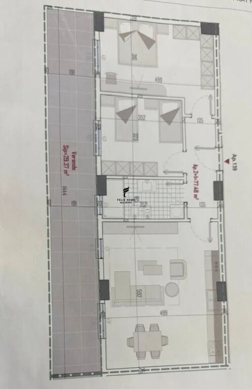 SHITET APARTAMENT 2+1 KAMEZ 8.500.000 LEKE FH-98402