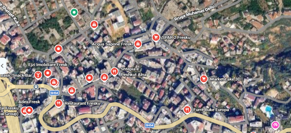 Shitet apartament 1+1 në Fresk, Rruga Muhamet Deliu, Tiranë.