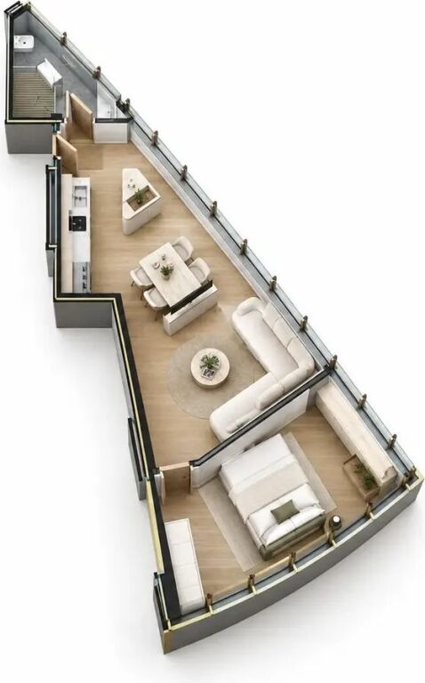 Apartament 1+1 në Kodra e Diellit 1, Tiranë – 55-1/2
