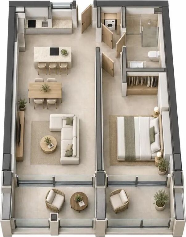 Apartament 1+1 në Green Coast G17, Palasë – A48