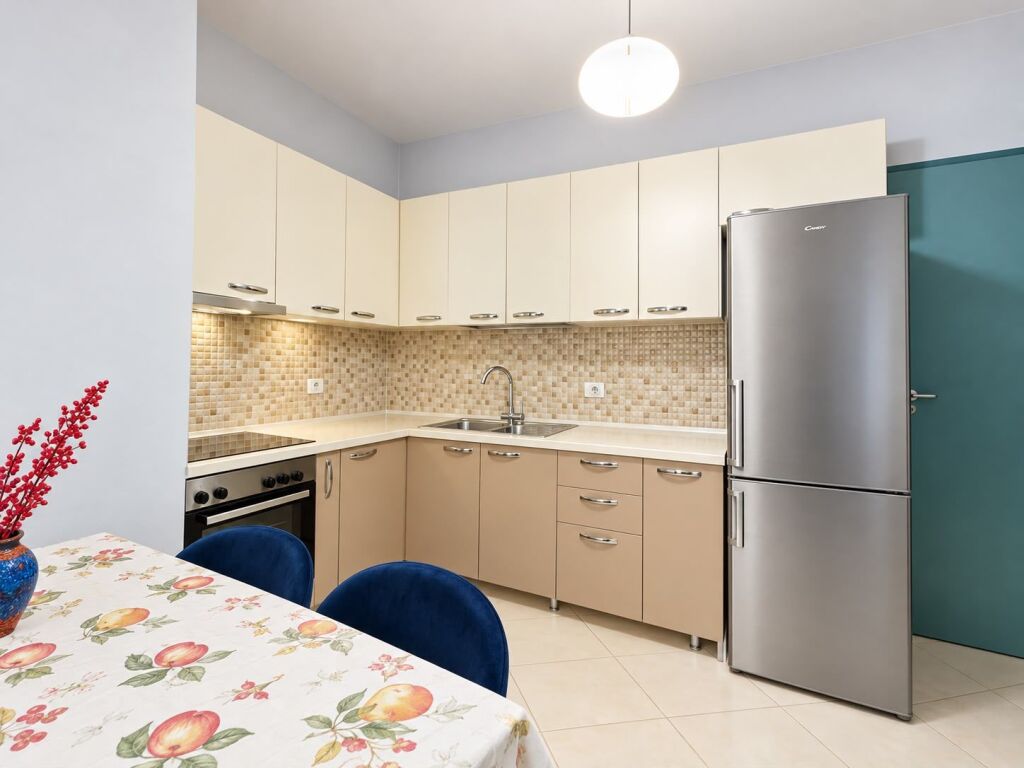 # IN AFFITTO: 1+1 + 2 Balconi (80 m²) 📍21 Dhjetori – Complesso Magnet (70.000 Lekë/Mese) – Completamente Rifinito | 6° Piano