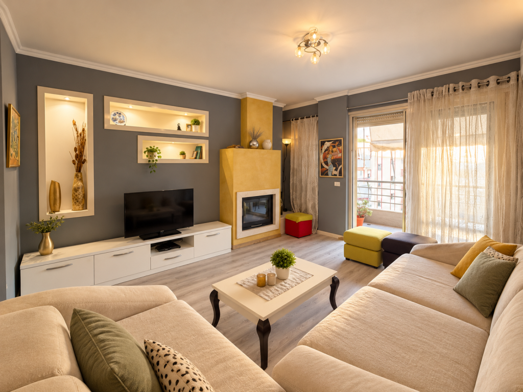 Duplex 2+1+2 con camino nel complesso Ferrari, Lago Secco