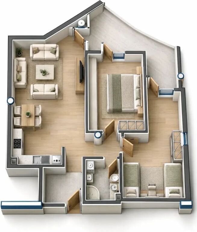 2+1 apartment in Marea Resort, Qerret – Unit 18