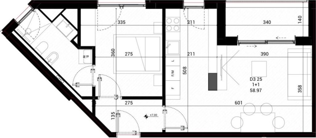 1+1 for sale at Park House | 132,202€