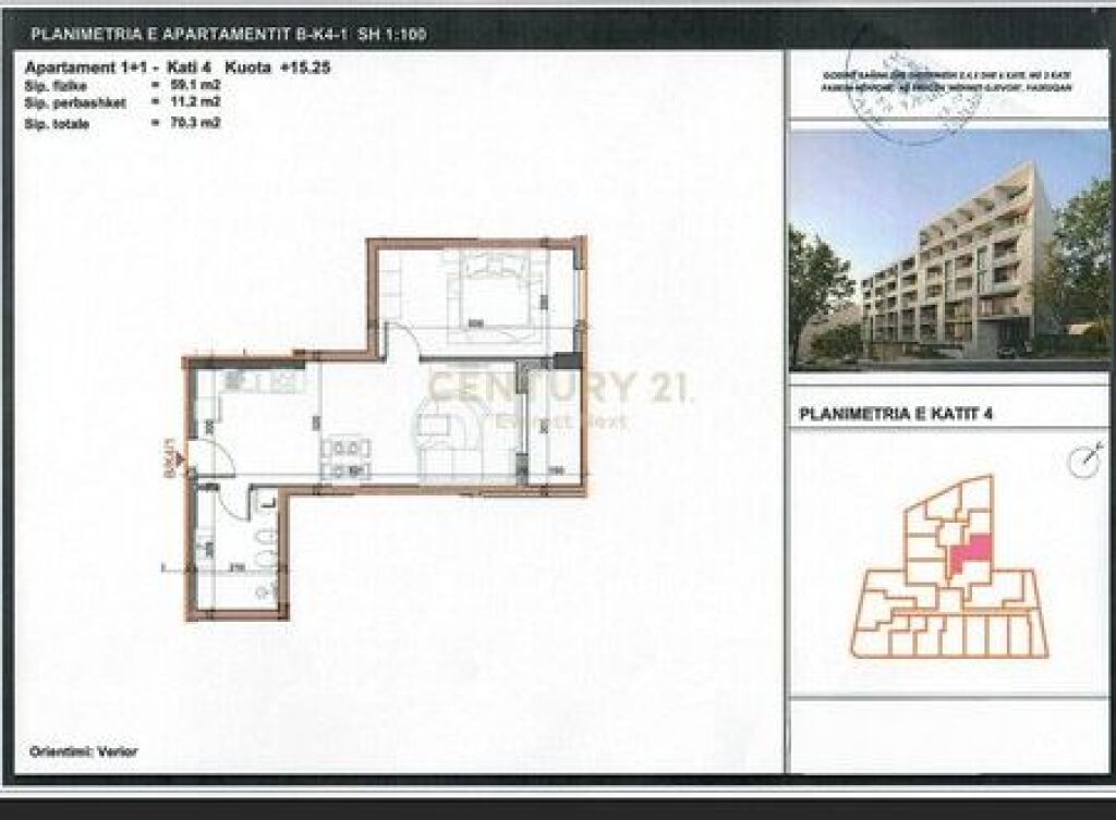 SHITET APARTAMENT 1+1 - PASKUQAN 79,650 €