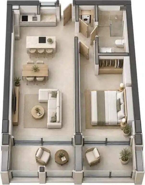 Appartamento 1+1 A48 | Green Coast G17 | 70.48 m² | €309,295.73