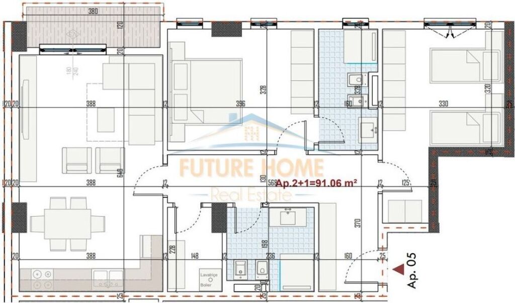 In vendita, appartamento 2+1, Ringside Residence, Paskuqan AREA75554