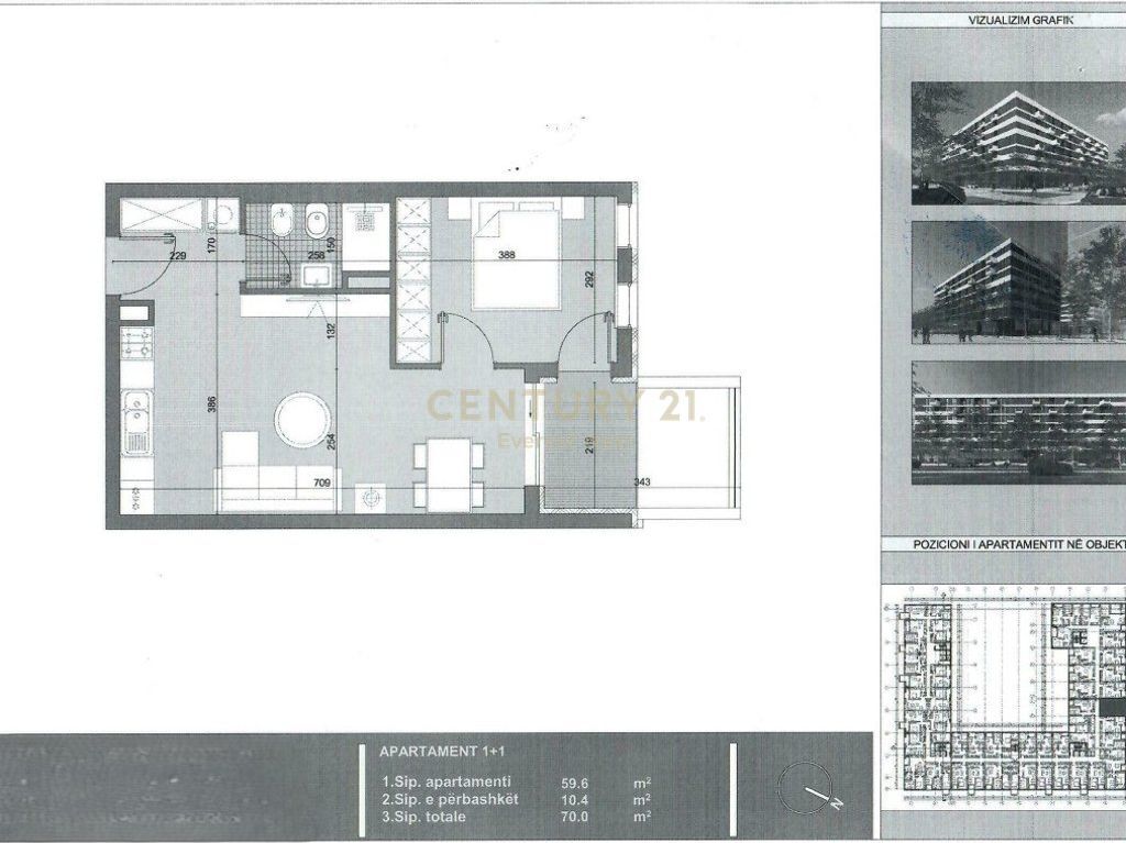 SHITET APARTAMENT 1+1+POST PARKIMI – PASKUQAN