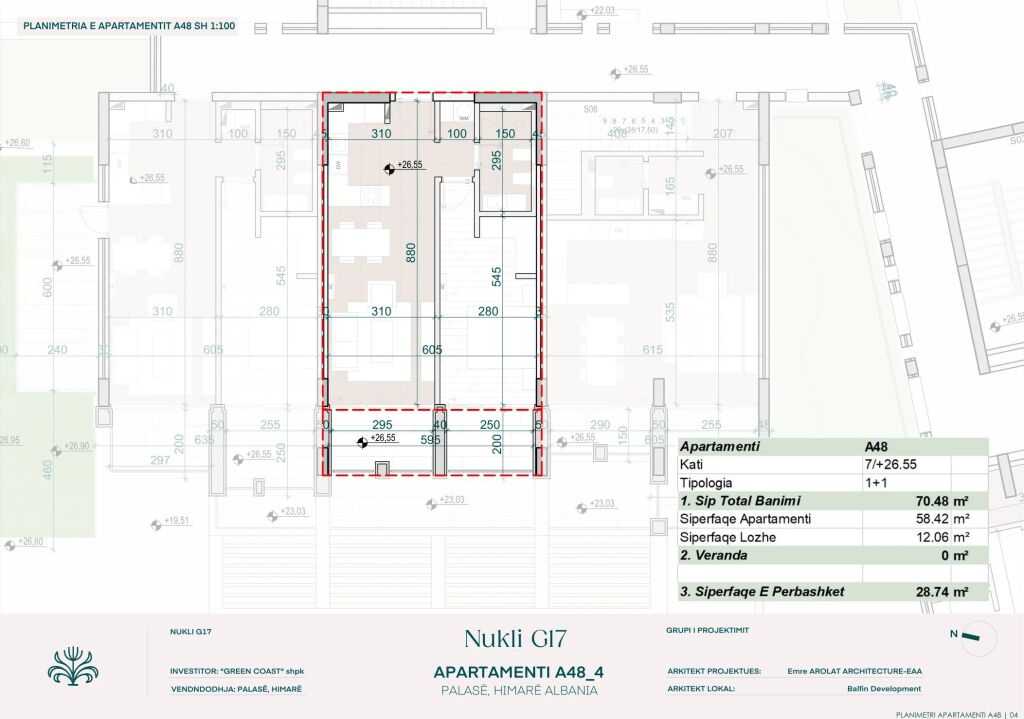 Appartamento 1+1 A48 | Green Coast G17 | 70.48 m² | €309,295.73