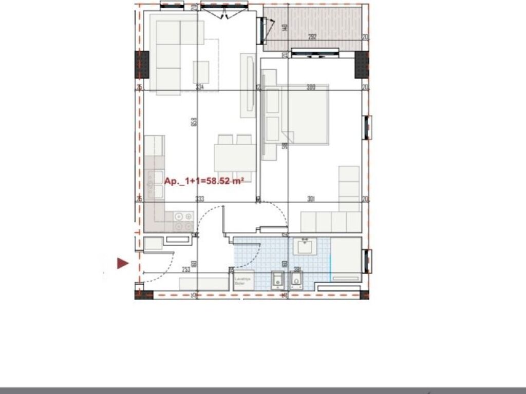 APARTAMENT 1+1 Paskuqan