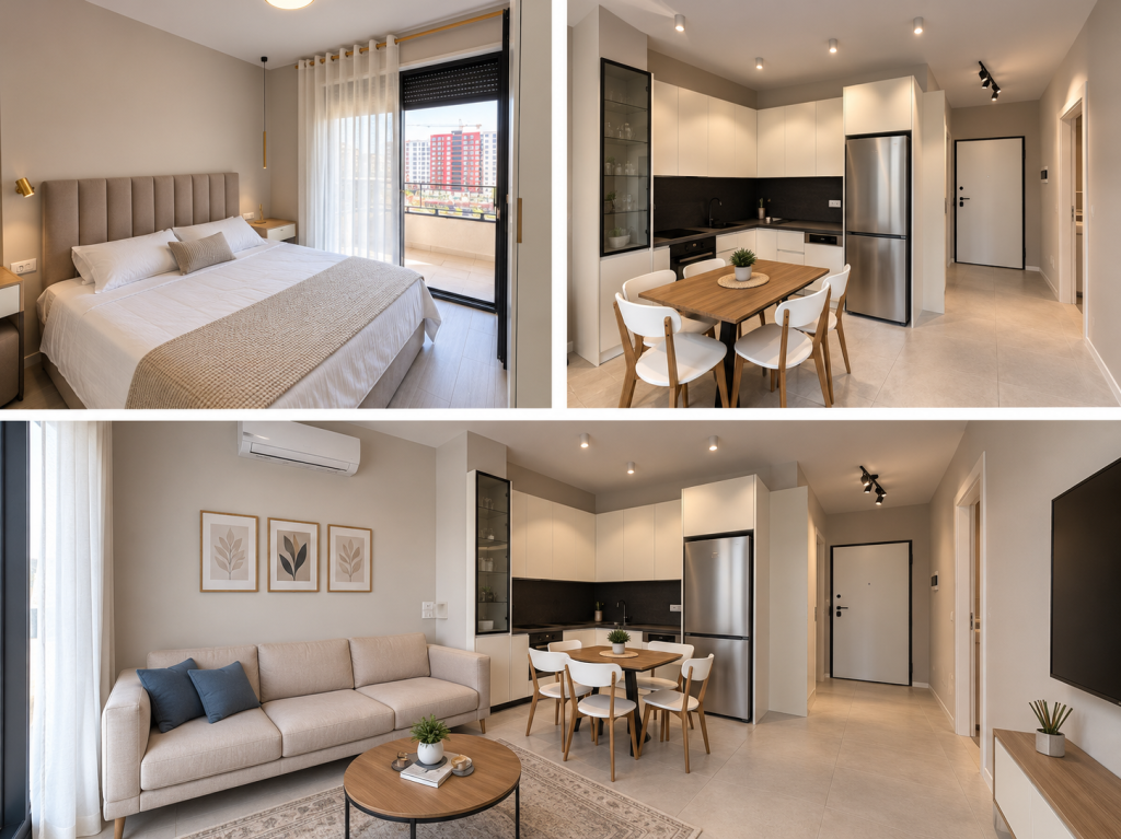 **Jepet me Qira, Apartament 1+1, Rruga Karl Gega, Tiranë**