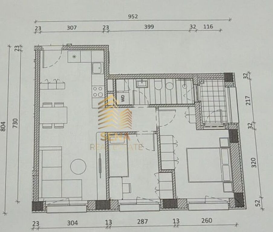 Shitet, Okazion Apartament 2+1+Blk, Ali Demi- Rezidenca Kadiu, 109.000 Euro