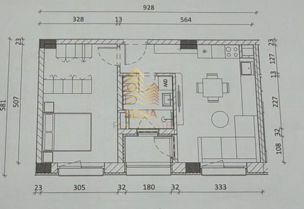 Shitet, Okazion Apartament 1+1+Blk, Ali Demi- Rezidenca Kadiu, 90.400 euro