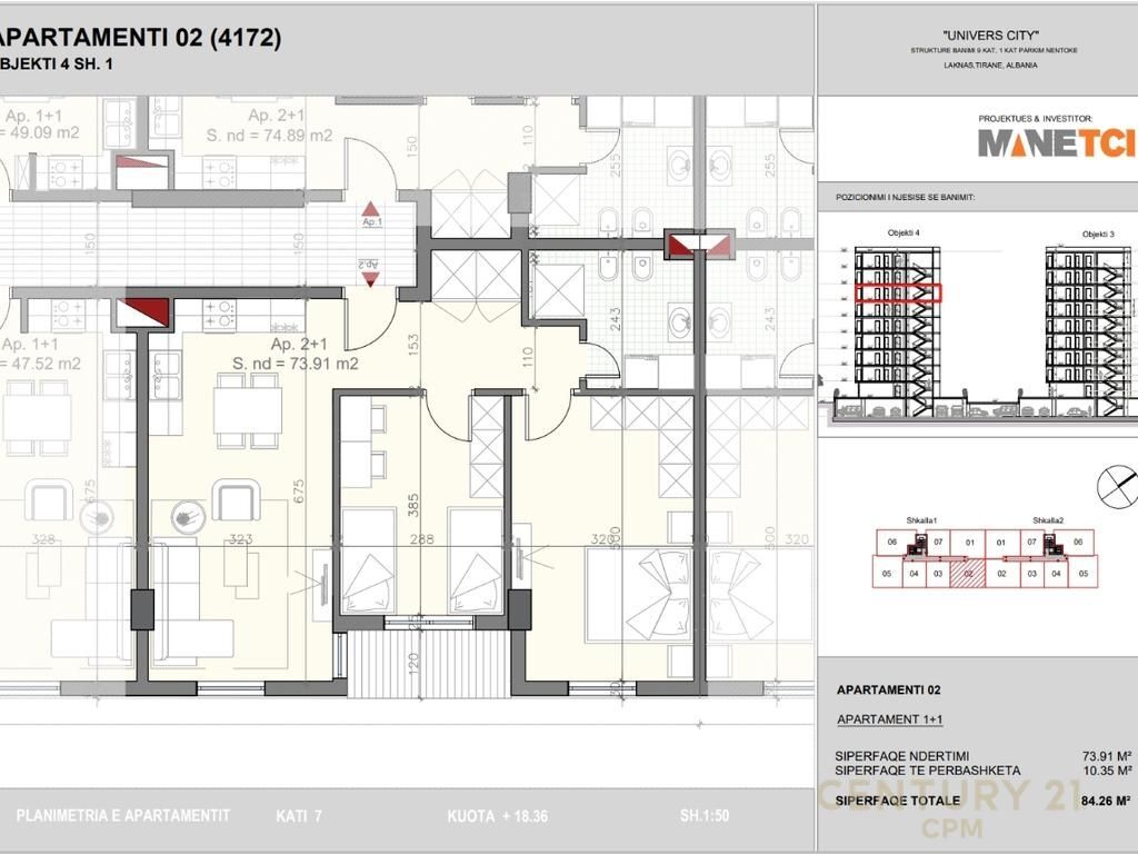 APPARTAMENTO IN VENDITA 2+1 – COMPLESSO UNIVERSCITY