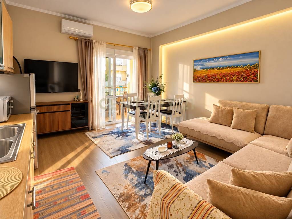1+1 Apartment + Parking Space for sale in Lungomare,Vlore