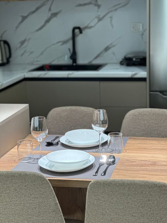 1+1 apartment for rent OxA Fresk Residence (Dalip Topi St.) 45,000 Lek. Available November 24