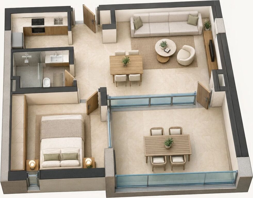 Apartament 1+1 Turquoise Marina M13-3/26 | 220,000 €