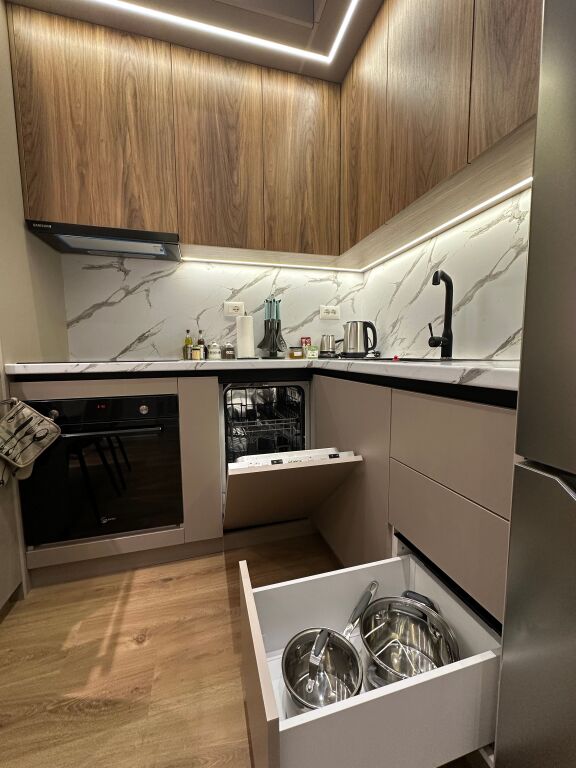 1+1 apartment for rent OxA Fresk Residence (Dalip Topi St.) 45,000 Lek. Available November 24