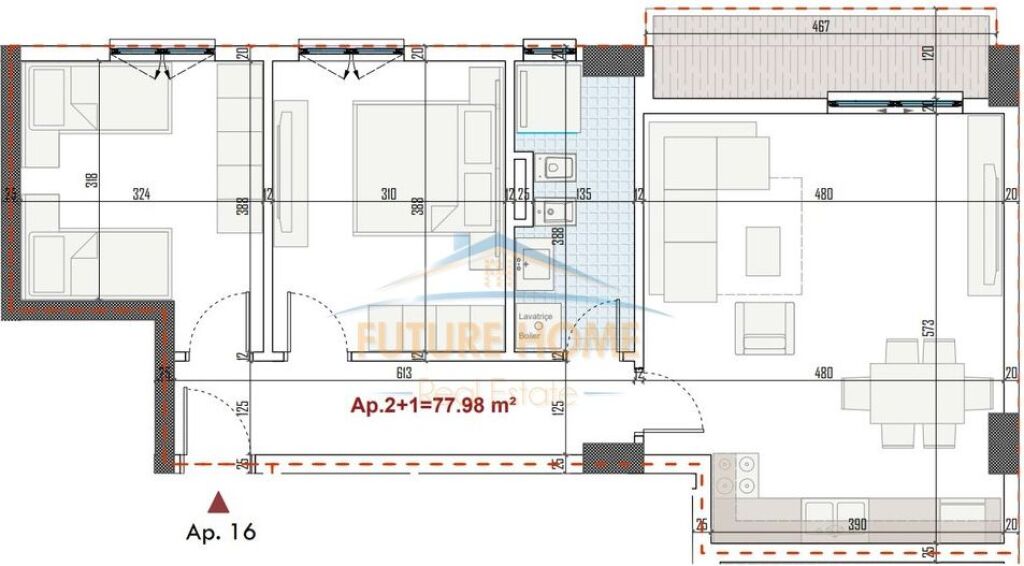 Shitet, Apartament 2+1, Ringside Rezidencë, Paskuqan.