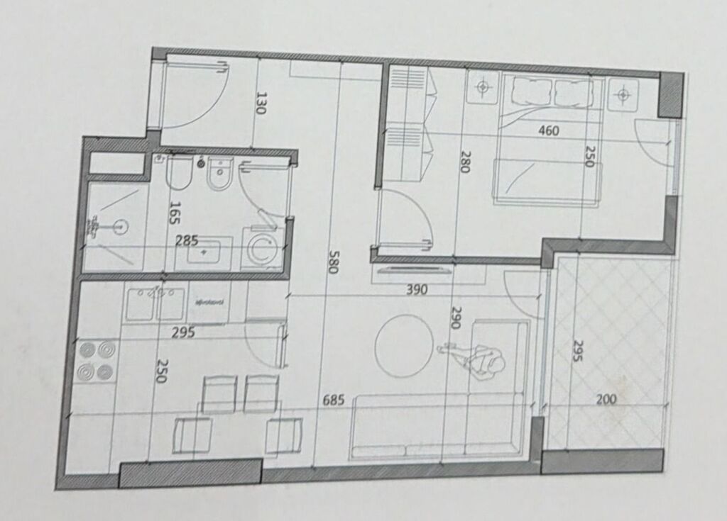 Shitet apartament 1+1 tek Rezidenca Venatino 4 , Kamez , Institut .