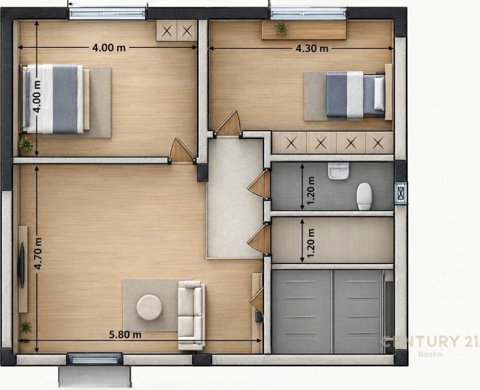 SAUK (VICINO AL SANATORIO) VENDIAMO APPARTAMENTO 2+1+2 CON 2 POSTI AUTO 15.600.000 ALL