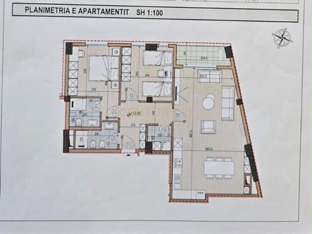 SHITET APARTAMENT 2+1+2 + PARKING TEK BULEVARDI I RI ORBITAL 6 !