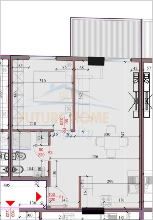 Shitet, Apartament 1+1, Rezidenca Kodra e Liqenit, Paskuqan, Tiranë.
