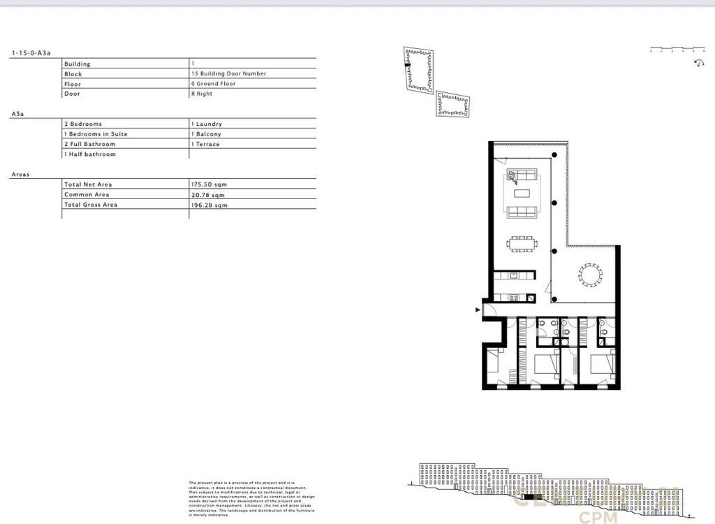 BY LONG HILL WE SELL APARTMENT 3+1+3 WITH VERANDA