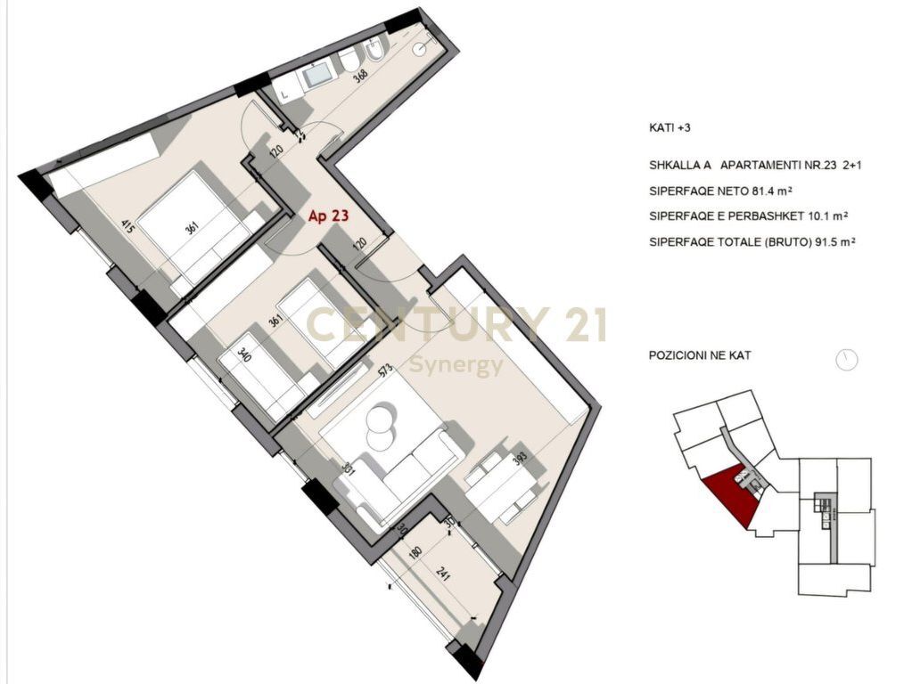 APARTAMENT 2+1 NË SHITJE – SELITË