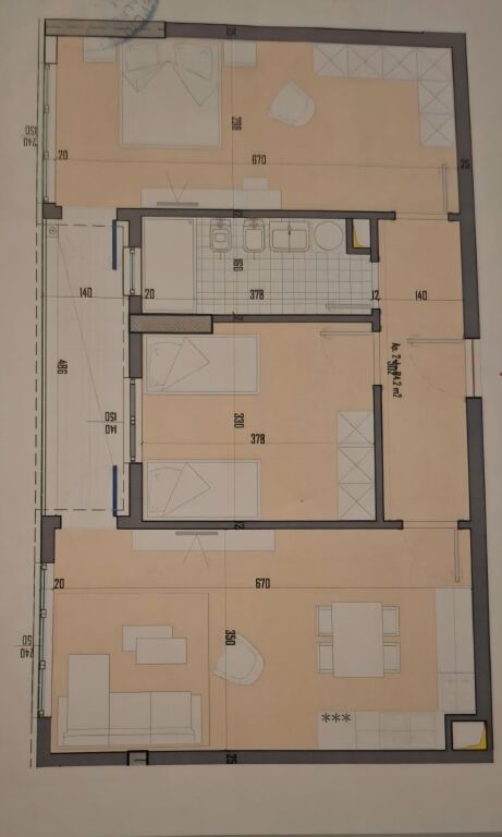 Shitje apartament 2+1+post parkimi -1