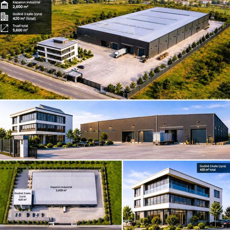 **CAPANNONE INDUSTRIALE IN VENDITA – VORË, TIRANA**